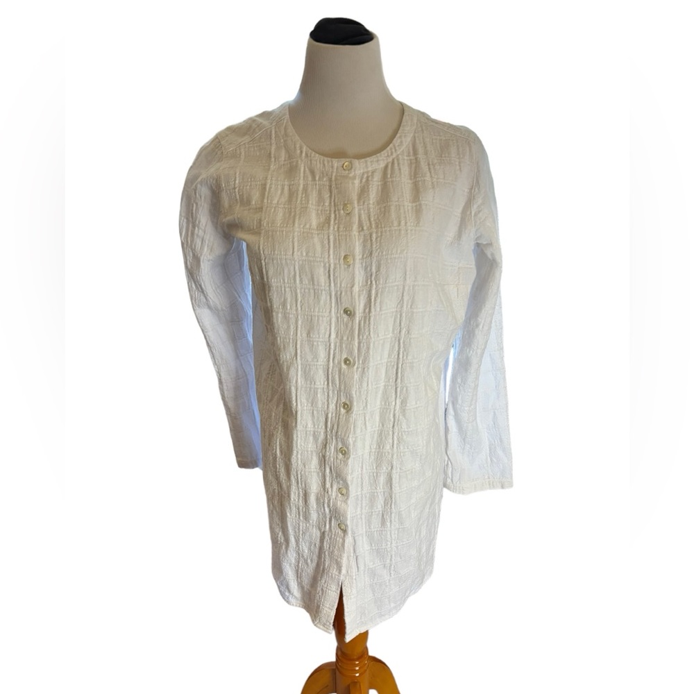 Purejill‎ by J. Jill Women’s White Cotton Textured Tunic Size Medium